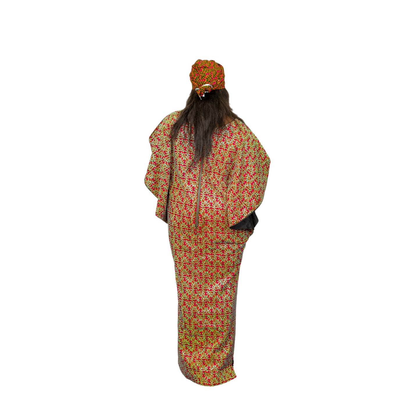 Ankara dress with heavy rhinestones