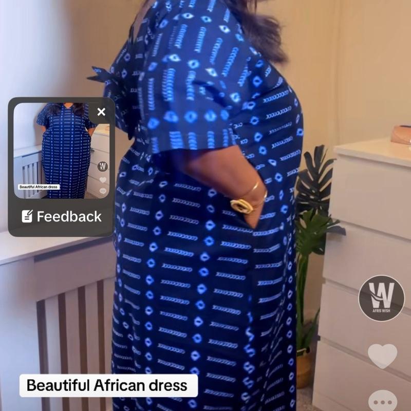 Elegant African Bubu Dress for Women | Loose Comfortable Maxi Kaftan UK