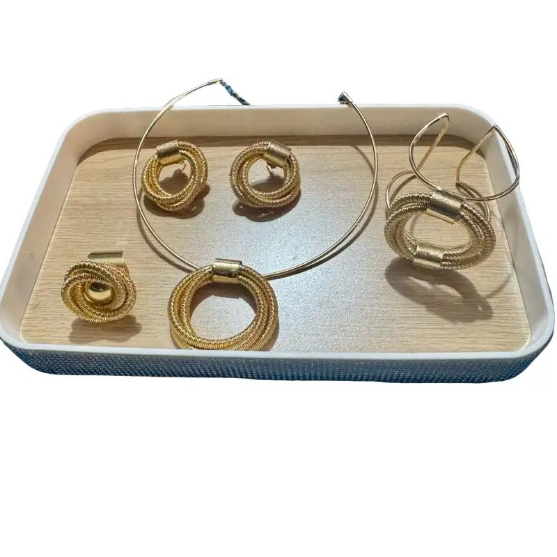 Brazilian Jewelry Set Gold-Coated Hypoallergenic & Elegant Accessories for Stylish Wear