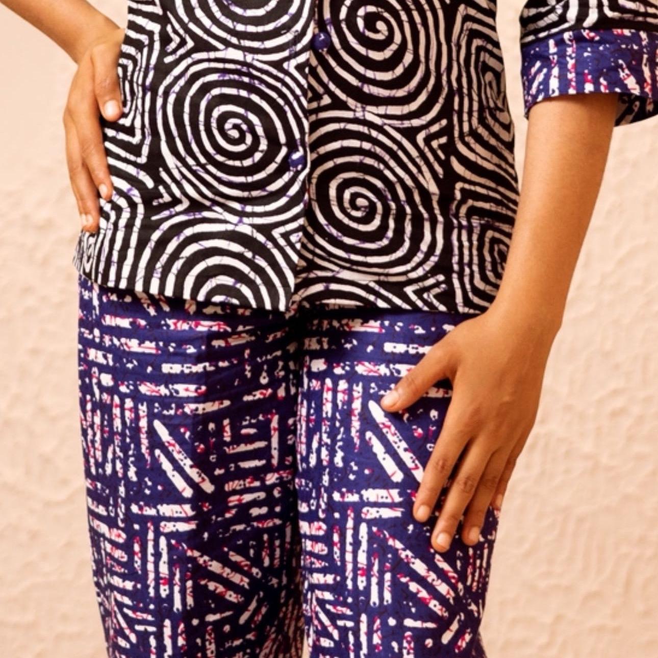Stylish and Comfortable Ankara Shirt and Trouser for Women - 2 Print Mix -women’s  wear Womenswear Clothing Suits Long Sleeve