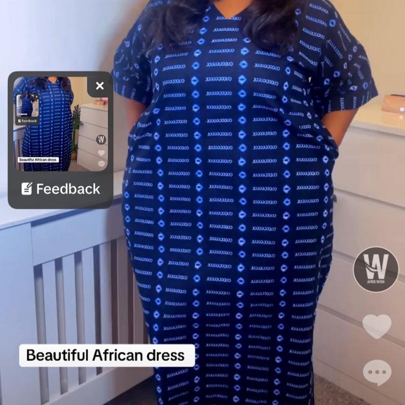 Elegant African Bubu Dress for Women | Loose Comfortable Maxi Kaftan UK