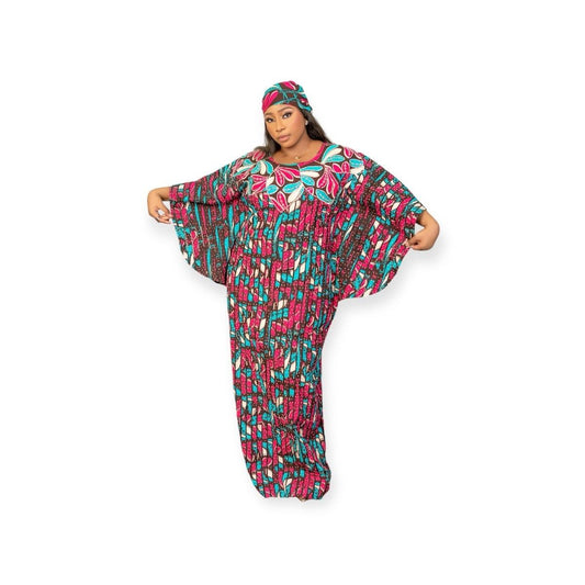 Stoned embelished ready to wear Ankara fabric African dress Womenswear
