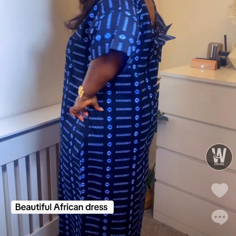 Elegant African Bubu Dress for Women | Loose Comfortable Maxi Kaftan UK