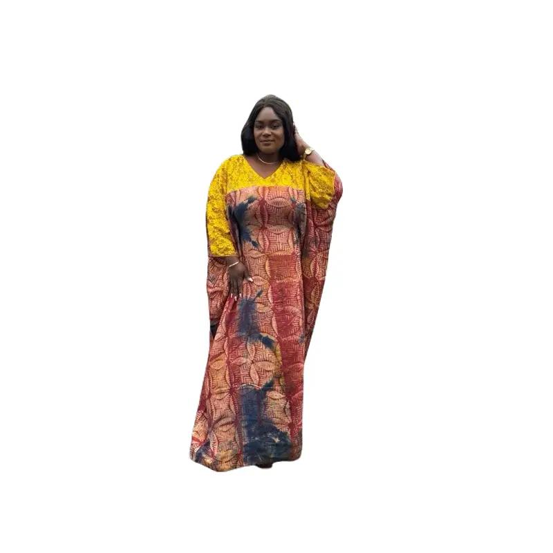 Elegant Red & White Lace Adire Boubou – One Size (Fits UK 16–24) Formal Soft Womenswear Casual Day Dress Elegance Love Piece 