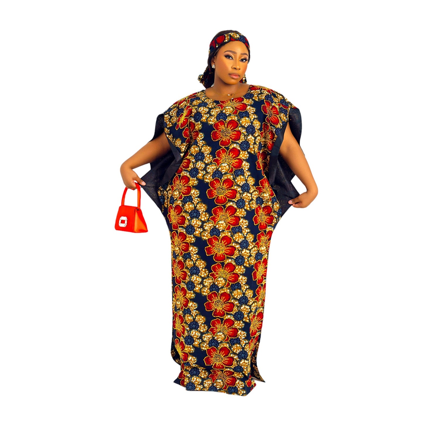 "Stunning  Ankara Dress with Rhinestone Embellishments | Afriswish Exclusive" jumoke Bubu