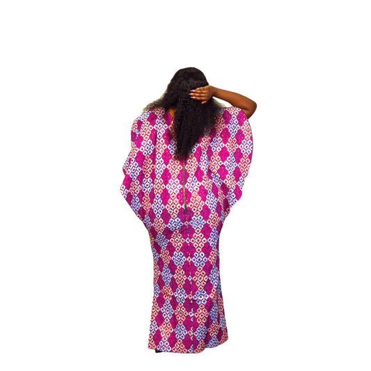 African Fashion Ankara dress pink