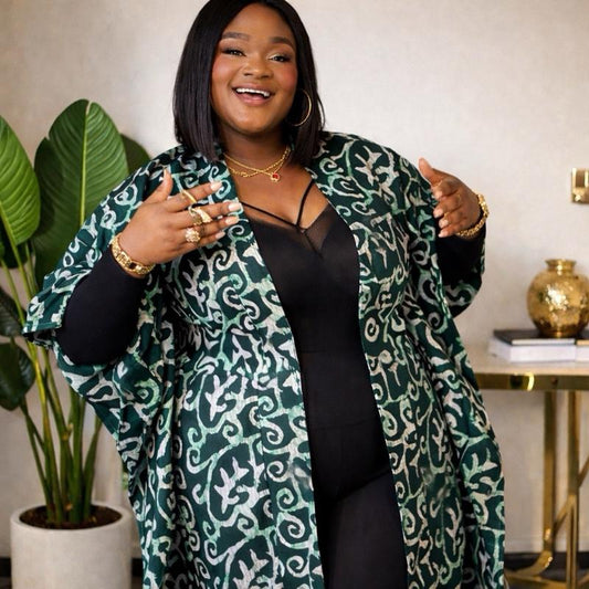 Elegant Ankara Kimono for Women | African Print Open Front Cover Up UK
