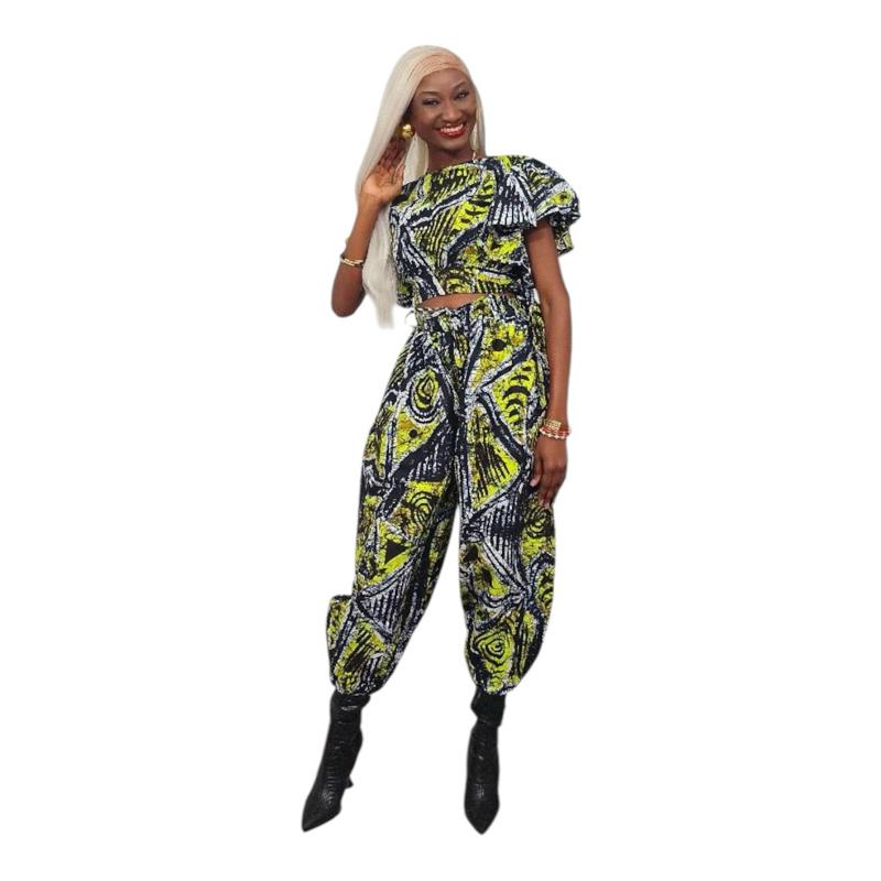 Stylish and Comfortable Ankara Shirt and Trouser for Women - 2 Print Mix -women’s  wear Outfit Clothes Womenswear Elegance Ge